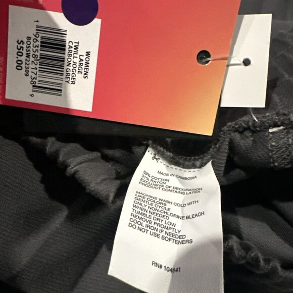 DSG womens NWT gray pull on high rise jogger pants L utility pocket - Picture 5 of 16